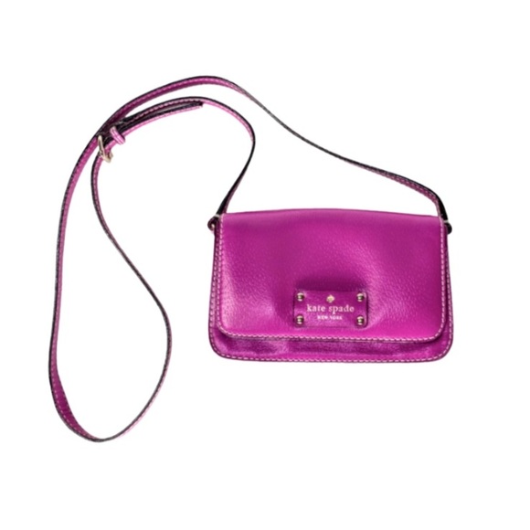 Kate Spade Wellesley Small Fynn Leather Crossbody, Baja Rose (+COA) - Picture 2 of 16